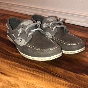 Women’s Silver Sperry Shoes